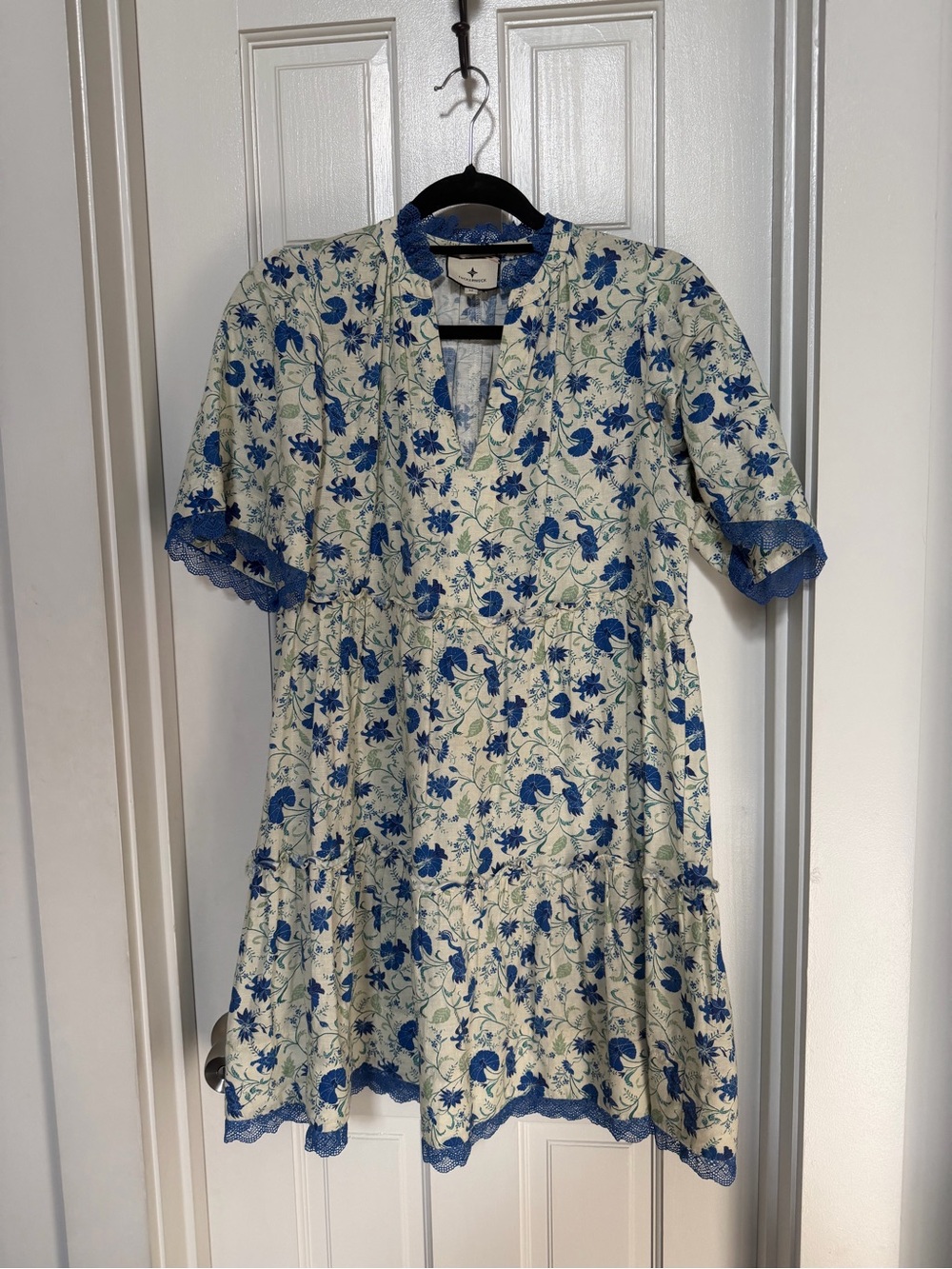 Tuckernuck Crawford dress in bluebird print